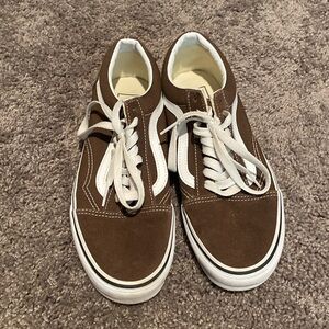 Brown old skool vans